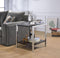 Jethro End Table, Espresso & Chrome